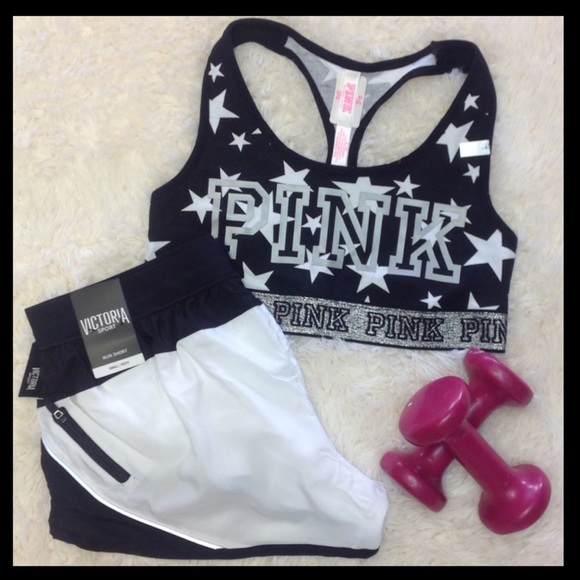 Victoria's Secret Pants - VS Bundle Run Shorts & VS PINK Sports Bra